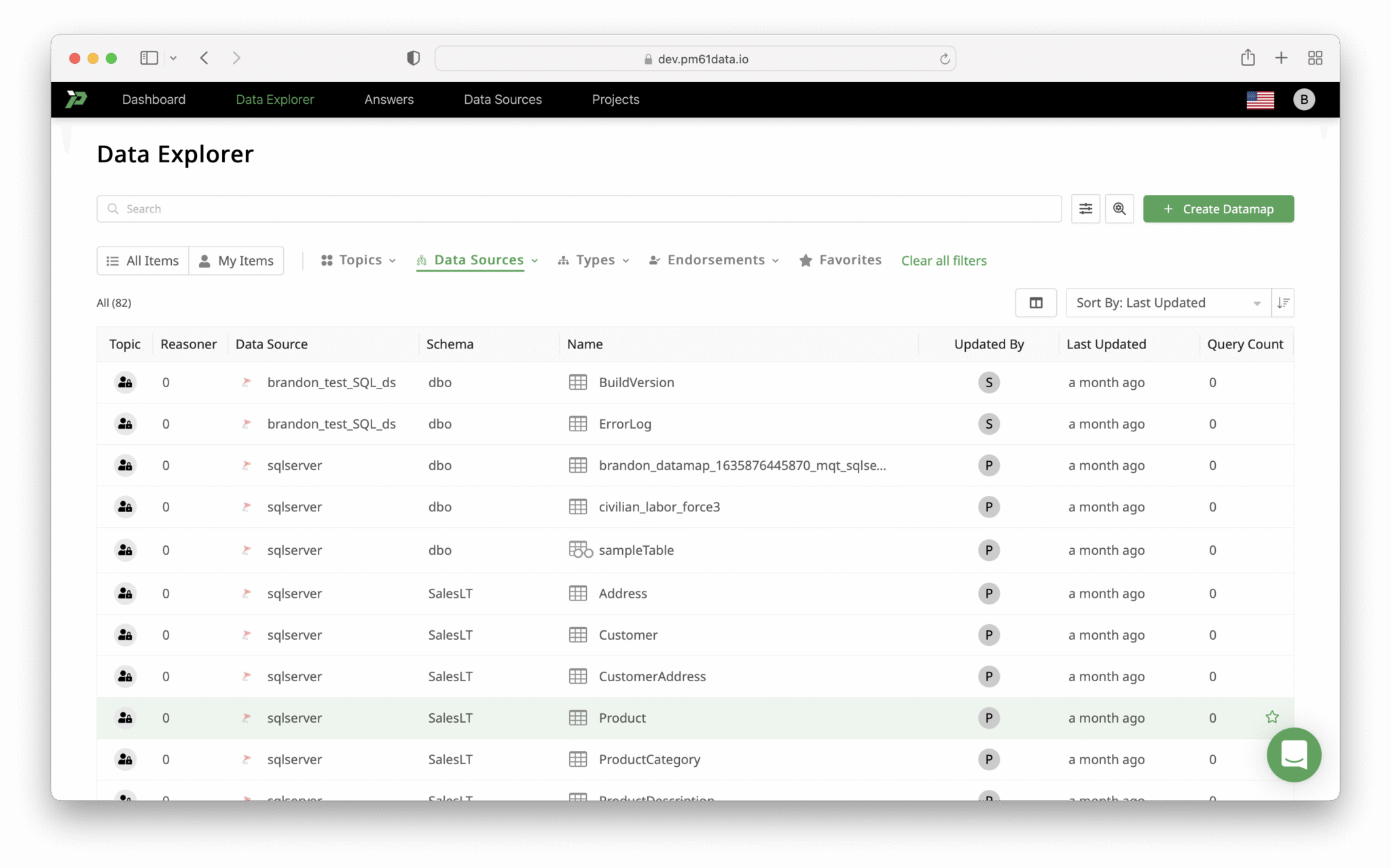 SQL Server Connector - Catalog, Transform, Query, Visualize - Promethium